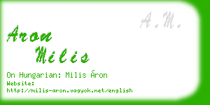 aron milis business card
