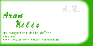 aron milis business card